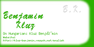 benjamin kluz business card